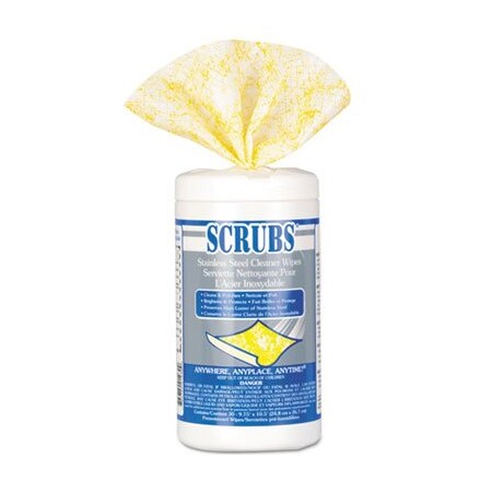 Itw Professional SCRUBS, STAINLESS STEEL CLEANER TOWELS, 30/CANISTER, 6 CANISTERS/CARTON, PK6 91930CT